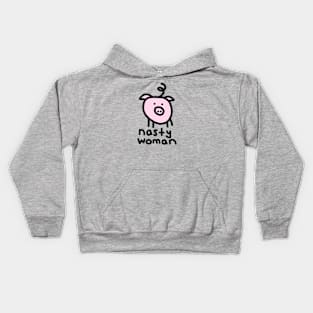 Nasty Woman Pig Kids Hoodie